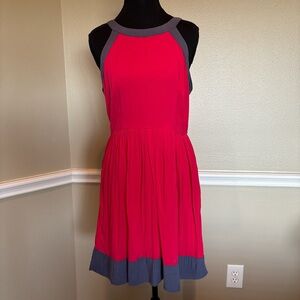 Altar’d State Color Block Classic Preppy Versatile Fit And Flare Dress Sz M